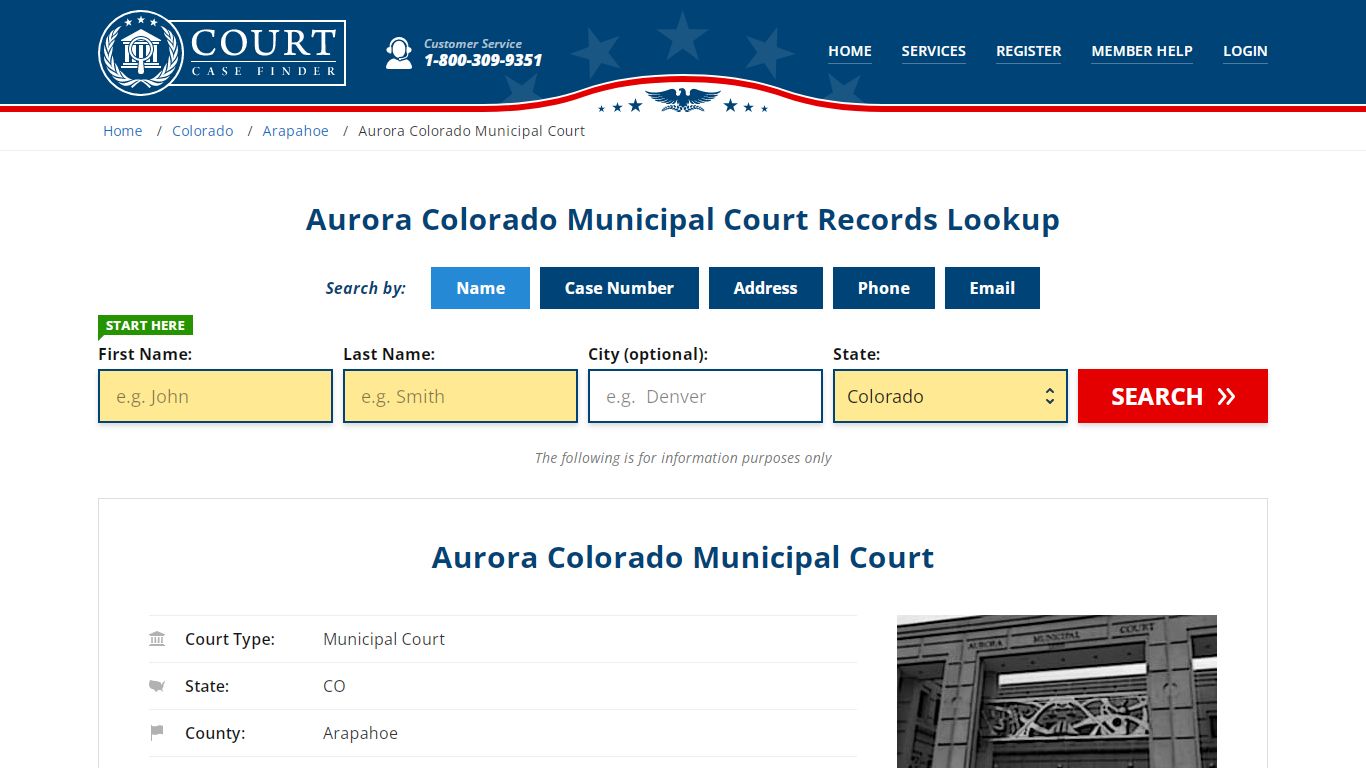 Aurora Colorado Municipal Court Records Lookup - CourtCaseFinder.com